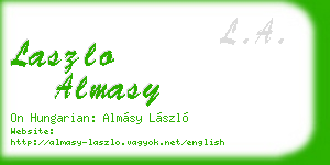 laszlo almasy business card